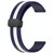 For Garmin Venu 20mm Folding Magnetic Clasp Silicone Watch Band(Midnight Blue + White)