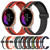 For Garmin Venu 20mm Folding Magnetic Clasp Silicone Watch Band(Midnight Blue + White)