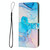 For Infinix Hot 12i Painted Marble Pattern Leather Phone Case(Pink Green)