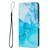 For Infinix Hot 11 Play Painted Marble Pattern Leather Phone Case(Blue Green)