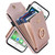 For iPhone SE 2022 / SE 2020 / 8 / 7 Anti-theft RFID Card Slot Phone Case(Rose Gold)