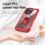For iPhone 13 Pro Max TPU + PC Lens Protection Phone Case with Ring Holder(Red)