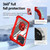 For iPhone 13 Pro Max TPU + PC Lens Protection Phone Case with Ring Holder(Red)