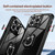 For iPhone 14 Pro TPU + PC Lens Protection Phone Case with Ring Holder(Black)