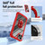 For iPhone 14 TPU + PC Lens Protection Phone Case with Ring Holder(Red)