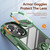 For iPhone 14 TPU + PC Lens Protection Phone Case with Ring Holder(Green)