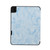 For iPad 10th Gen 10.9 2022 Three-fold Marble Texture Protective Tablet Case with Pen Slot(Blue)