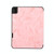 For iPad 10th Gen 10.9 2022 Three-fold Marble Texture Protective Tablet Case with Pen Slot(Pink)