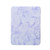 For iPad 10th Gen 10.9 2022 Three-fold Marble Texture Protective Tablet Case with Pen Slot(Purple)