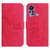 For Infinix Hot 11S Skin Feel Sun Flower Pattern Flip Leather Phone Case with Lanyard(Rose Red)