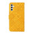 For Samsung Galaxy A14 5G Ethnic Style Embossed Pattern Leather Phone Case(Yellow)