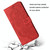 For OPPO A17 Mandala Embossed Flip Leather Phone Case(Red)