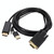 VGA to DisplayPort Adapter Cable with Audio Band Power Supply, Length: 1.8m(Black)