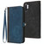 For Samsung Galaxy Note10+ Side Buckle Double Fold Hand Strap Leather Phone Case(Royal Blue)