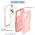 For iPhone 13 3 in 1 PC + TPU Shockproof Phone Case(Pink)