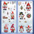 Christmas Static Glass Window Decoration Background Decorative Stickers(White Santa Claus)