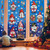 Christmas Static Glass Window Decoration Background Decorative Stickers(White Santa Claus)