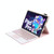 For Lenovo Xiaoxin Pad 2022 10.6 inch/Tab M10 Plus 10.6 3rd Gen 2022 AM20-A Lambskin Texture Bluetooth Touch Keyboard Leather Tablet Case (Pink)