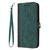 For Samsung Galaxy A70 Side Buckle Double Fold Hand Strap Leather Phone Case(Dark Green)