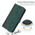 For Samsung Galaxy A70 Side Buckle Double Fold Hand Strap Leather Phone Case(Dark Green)