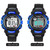 SYNOKE 99569 Children LCD Luminous Waterproof Electronic Sports Watch(Black Red)