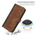 For Realme C12 / C15 Side Buckle Double Fold Hand Strap Leather Phone Case(Brown)
