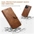 Suteni Calf Texture Buckle Wallet Leather Phone Case For iPhone 14(Brown)