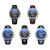 Ochstin 5039C Multifunctional Business Men Watch Luminous Waterproof Leather Quartz Watch(Black+Silver+Black)