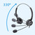 VT200D Double Ears Telephone Headset Operator Headset With Mic,Spec: 3.5mm Single Plug with Tuning