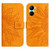 For Realme 10 4G Skin Feel Sun Flower Pattern Flip Leather Phone Case with Lanyard(Yellow)