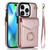 For iPhone 13 Pro Max Anti-theft RFID Card Slot Phone Case(Rose Gold)