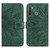 For Realme 5 Skin Feel Sun Flower Pattern Flip Leather Phone Case with Lanyard(Green)
