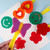 4 Sets Sponge Painting Brush Children Art Painting Seal Tool, Random Style Delivery(4 Yellow Handles)