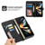 For Samsung Galaxy Z Fold3 5G Skin-feel Flowers Embossed Wallet Leather Phone Case(Black)