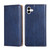 For Samsung Galaxy A04 Gloss Oil Solid Color Magnetic Leather Phone Case(Blue)