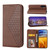 For Samsung Galaxy A14 5G Cubic Grid Calf Texture Magnetic Closure Leather Phone Case(Brown)