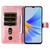 For OPPO A17 Calf Texture Zipper Leather Phone Case(Rose Gold)