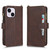 For iPhone 14 Plus Litchi Texture Zipper Leather Phone Case(Brown)