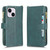 For iPhone 14 Plus Litchi Texture Zipper Leather Phone Case(Green)