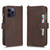 For iPhone 14 Pro Litchi Texture Zipper Leather Phone Case(Brown)