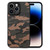 For iPhone 14 Pro Camouflage Leather Back Cover Phone Case(Brown)