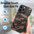 For iPhone 14 Pro Camouflage Leather Back Cover Phone Case(Brown)