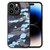 For iPhone 14 Pro Camouflage Leather Back Cover Phone Case(Blue)