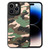 For iPhone 14 Pro Camouflage Leather Back Cover Phone Case(Green)