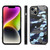 For iPhone 14 Camouflage Back Cover Leather Phone Case(Blue)