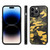 For iPhone 14 Pro Camouflage Leather Back Cover Phone Case(Yellow)