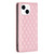 For iPhone 14 Diamond Lattice Magnetic Leather Flip Phone Case(Pink)