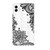 For Samsung Galaxy A04 3D Painting Pattern TPU + PU Phone Case(Diagonal Black Flower)