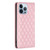 For iPhone 13 Pro Diamond Lattice Magnetic Leather Flip Phone Case(Pink)