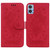 For Motorola Moto E22/E22i Butterfly Rose Embossed Leather Phone Case(Red)